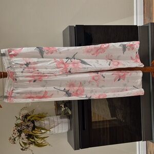 LA VIE en ROSE, lounge pant, drawstring waist, 29" Inseam,pink, grey, white, Sm.